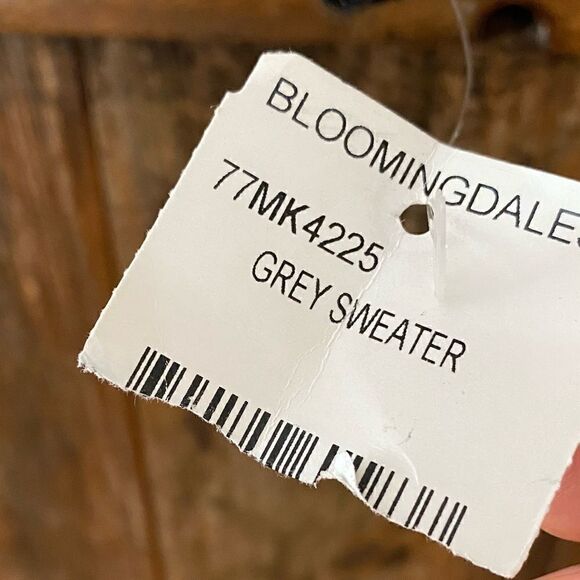 Blanc NYC Sz NWT MD Girls Gray Wool Crew Chunky Knit Pullover Sweater - Picture 6 of 7